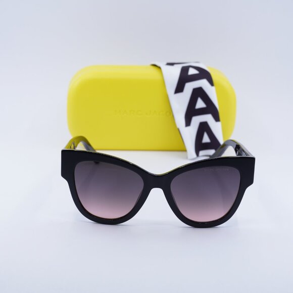 Marc Jacobs MARC 697/S 0807 FF Cat Eye Sunglasses - Black\Violet Gradient - Picture 3 of 9